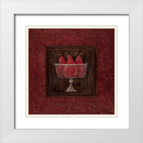 Fruit Compote II White Modern Wood Framed Art Print with Double Matting by Moulton, Jo
