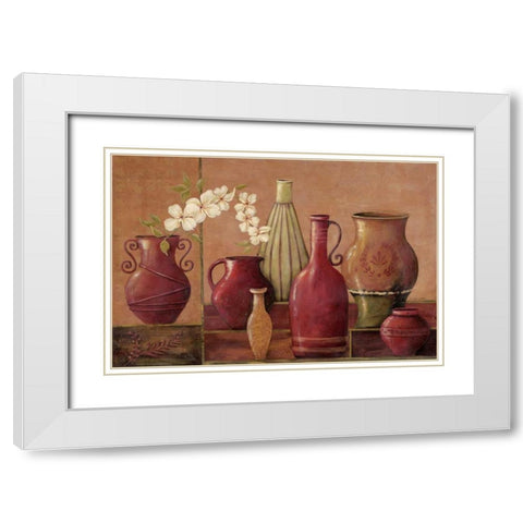 Glazed Spice White Modern Wood Framed Art Print with Double Matting by Moulton, Jo