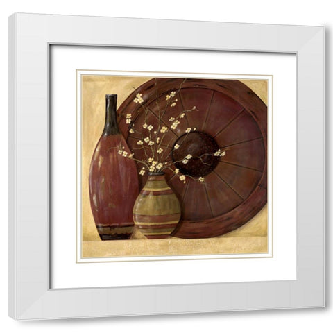 Harvest Harmony I White Modern Wood Framed Art Print with Double Matting by Moulton, Jo