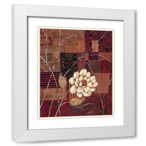 New Dimensions II White Modern Wood Framed Art Print with Double Matting by Moulton, Jo