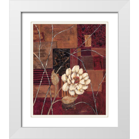 New Dimensions II White Modern Wood Framed Art Print with Double Matting by Moulton, Jo
