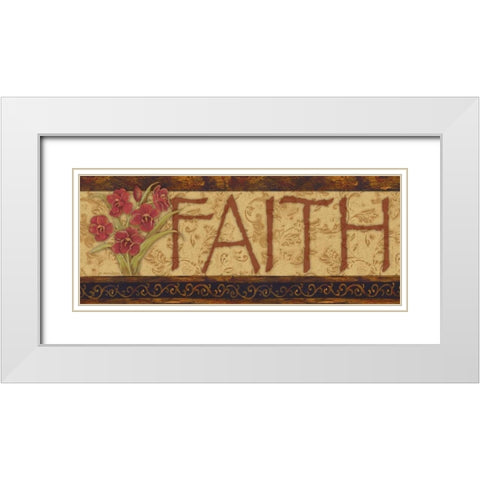 Faith White Modern Wood Framed Art Print with Double Matting by Moulton, Jo
