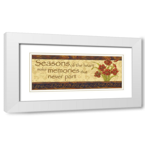 Seasons of the Heart White Modern Wood Framed Art Print with Double Matting by Moulton, Jo