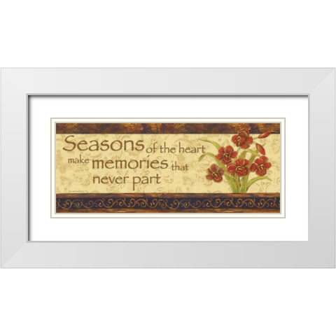 Seasons of the Heart White Modern Wood Framed Art Print with Double Matting by Moulton, Jo