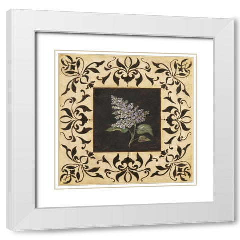 Lilac White Modern Wood Framed Art Print with Double Matting by Moulton, Jo
