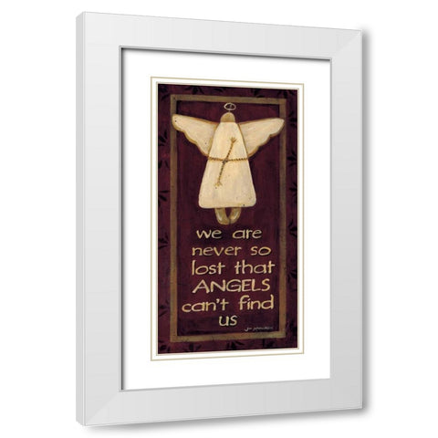 We Are Never So Lost White Modern Wood Framed Art Print with Double Matting by Moulton, Jo