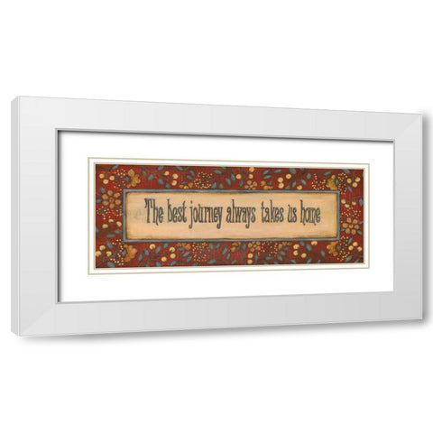 The Best Journey White Modern Wood Framed Art Print with Double Matting by Moulton, Jo