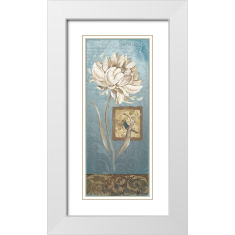 Seasons Song I White Modern Wood Framed Art Print with Double Matting by Moulton, Jo