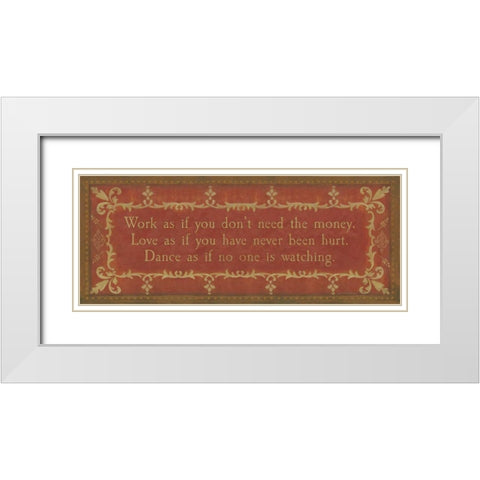 Work White Modern Wood Framed Art Print with Double Matting by Moulton, Jo