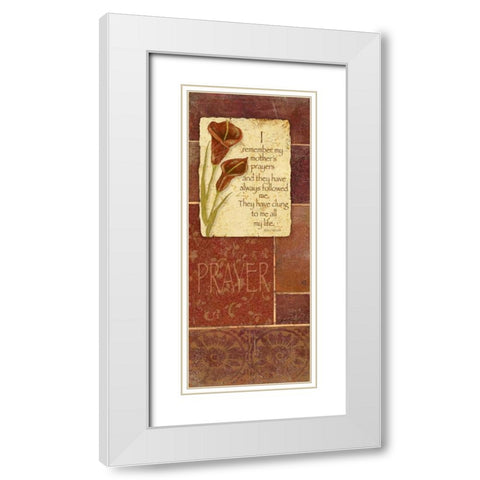Prayer White Modern Wood Framed Art Print with Double Matting by Moulton, Jo