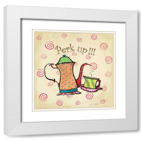 Perk Up White Modern Wood Framed Art Print with Double Matting by Moulton, Jo