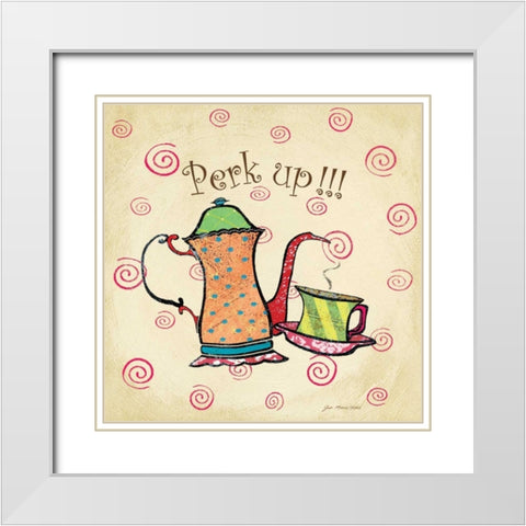 Perk Up White Modern Wood Framed Art Print with Double Matting by Moulton, Jo