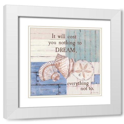 To Dream White Modern Wood Framed Art Print with Double Matting by Moulton, Jo