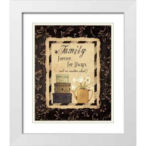 Family White Modern Wood Framed Art Print with Double Matting by Moulton, Jo