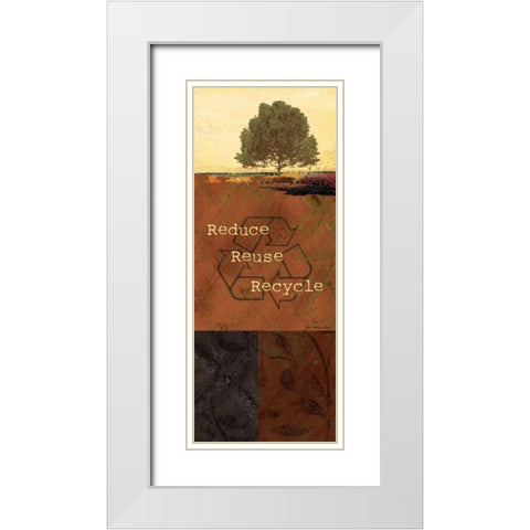 Recycle White Modern Wood Framed Art Print with Double Matting by Moulton, Jo