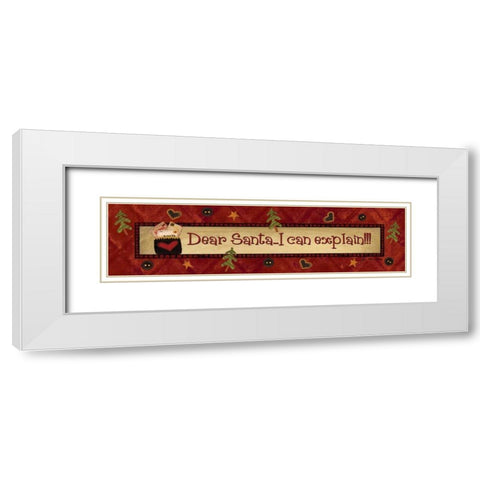Dear Santa White Modern Wood Framed Art Print with Double Matting by Moulton, Jo