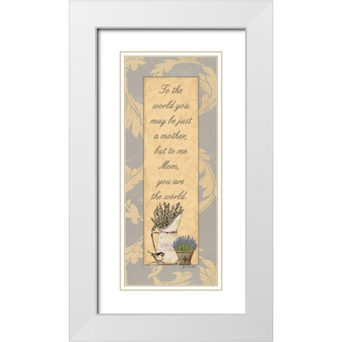 To the World White Modern Wood Framed Art Print with Double Matting by Moulton, Jo