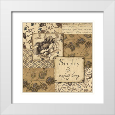 Simplify White Modern Wood Framed Art Print with Double Matting by Moulton, Jo