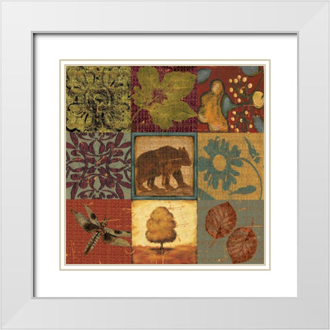 Teton Tapestry I White Modern Wood Framed Art Print with Double Matting by Moulton, Jo