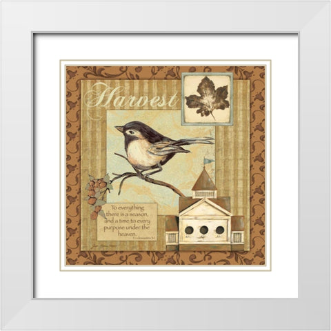 Harvest White Modern Wood Framed Art Print with Double Matting by Moulton, Jo