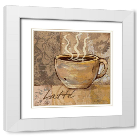 Latte White Modern Wood Framed Art Print with Double Matting by Moulton, Jo