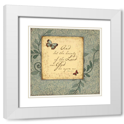 Beauty White Modern Wood Framed Art Print with Double Matting by Moulton, Jo