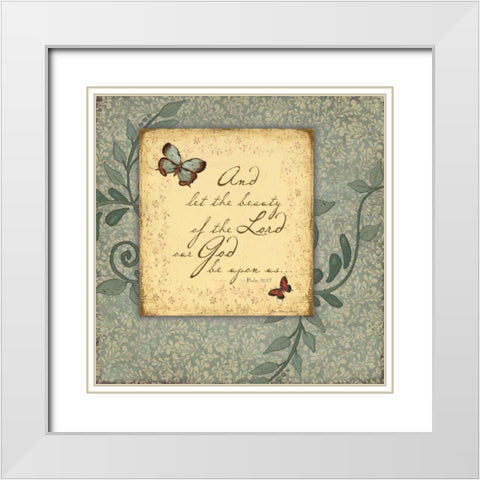 Beauty White Modern Wood Framed Art Print with Double Matting by Moulton, Jo