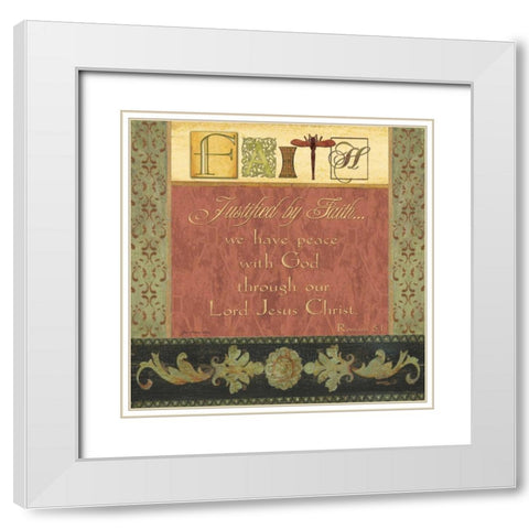 Faith White Modern Wood Framed Art Print with Double Matting by Moulton, Jo