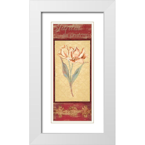 Jardin du Printemps White Modern Wood Framed Art Print with Double Matting by Moulton, Jo