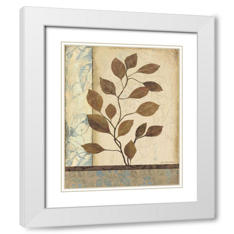 Earthern Blue I White Modern Wood Framed Art Print with Double Matting by Moulton, Jo