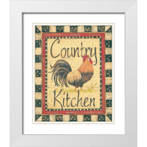 Country Kitchen White Modern Wood Framed Art Print with Double Matting by Moulton, Jo