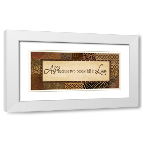 Urban Love White Modern Wood Framed Art Print with Double Matting by Moulton, Jo