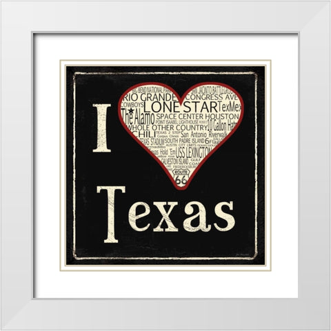 Texas White Modern Wood Framed Art Print with Double Matting by Moulton, Jo