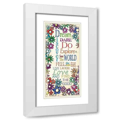 Dream White Modern Wood Framed Art Print with Double Matting by Moulton, Jo