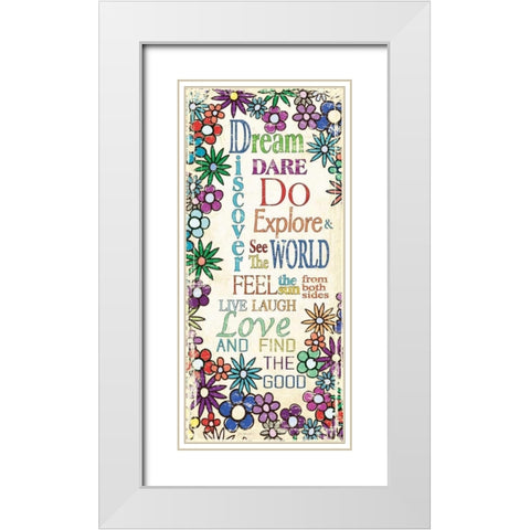 Dream White Modern Wood Framed Art Print with Double Matting by Moulton, Jo