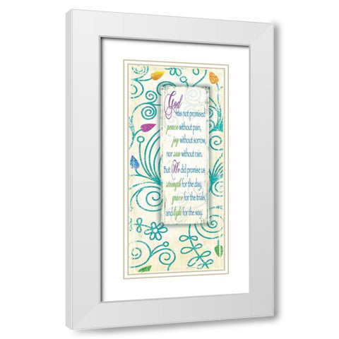 Promise White Modern Wood Framed Art Print with Double Matting by Moulton, Jo