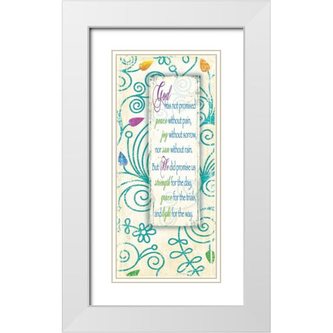 Promise White Modern Wood Framed Art Print with Double Matting by Moulton, Jo