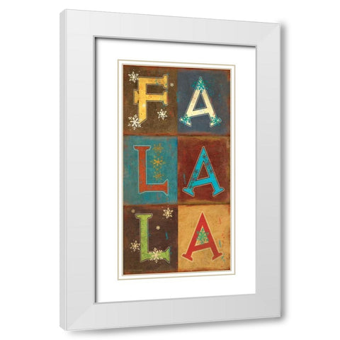 Falala! White Modern Wood Framed Art Print with Double Matting by Moulton, Jo