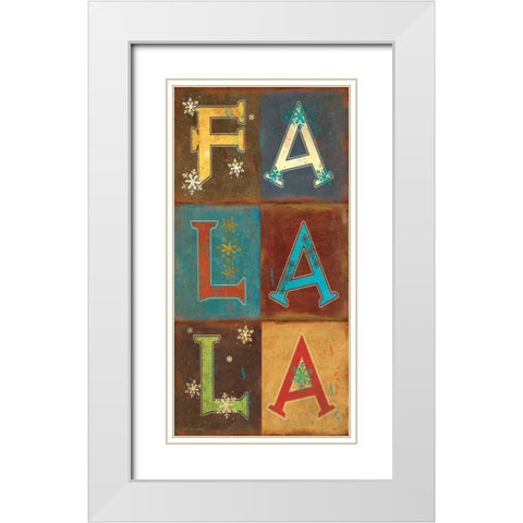 Falala! White Modern Wood Framed Art Print with Double Matting by Moulton, Jo