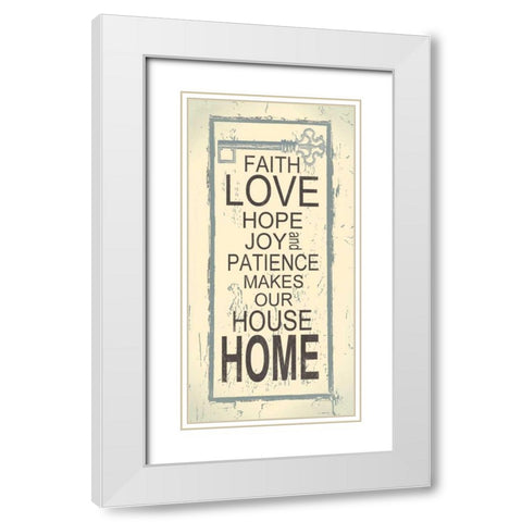 Home White Modern Wood Framed Art Print with Double Matting by Moulton, Jo