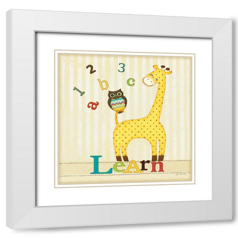 Learn White Modern Wood Framed Art Print with Double Matting by Moulton, Jo