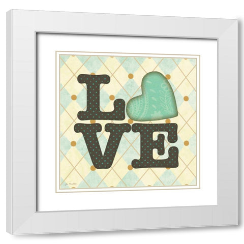 Love Boys White Modern Wood Framed Art Print with Double Matting by Moulton, Jo