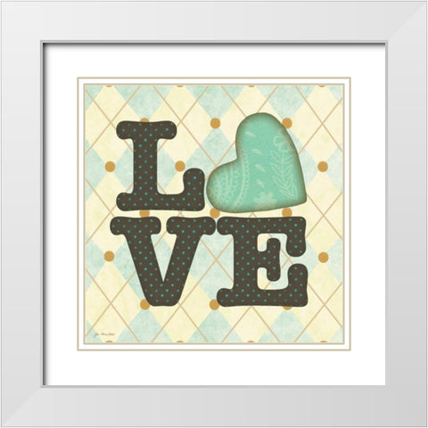 Love Boys White Modern Wood Framed Art Print with Double Matting by Moulton, Jo