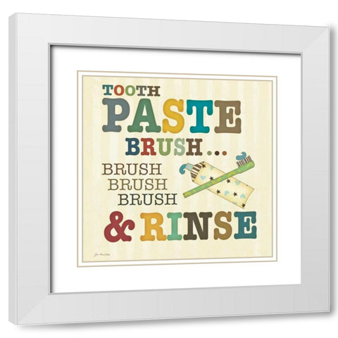 Tooth Paste White Modern Wood Framed Art Print with Double Matting by Moulton, Jo