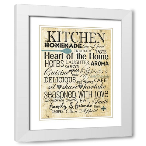 Kitchen White Modern Wood Framed Art Print with Double Matting by Moulton, Jo