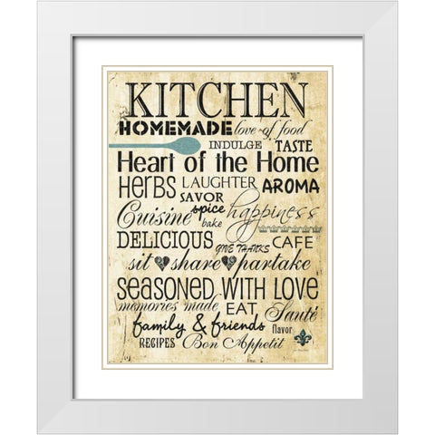 Kitchen White Modern Wood Framed Art Print with Double Matting by Moulton, Jo