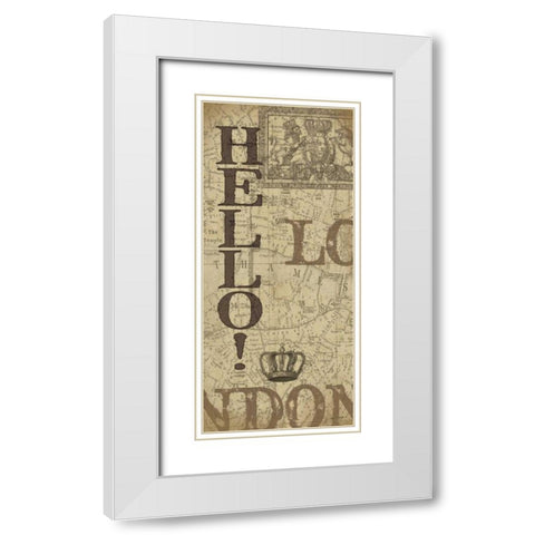 Queens Hello! White Modern Wood Framed Art Print with Double Matting by Moulton, Jo