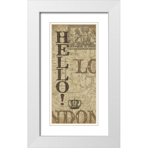 Queens Hello! White Modern Wood Framed Art Print with Double Matting by Moulton, Jo