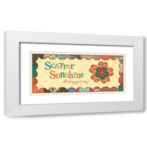 Sunshine All Along White Modern Wood Framed Art Print with Double Matting by Moulton, Jo