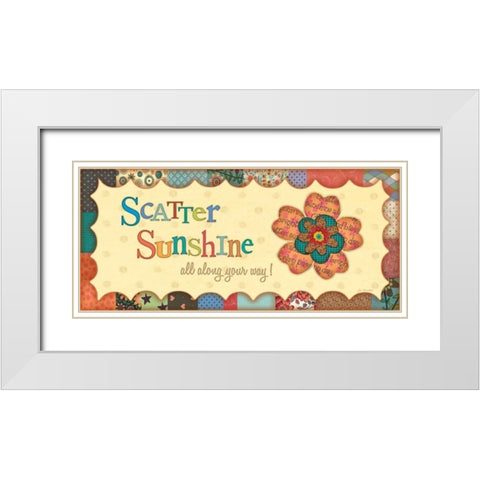 Sunshine All Along White Modern Wood Framed Art Print with Double Matting by Moulton, Jo